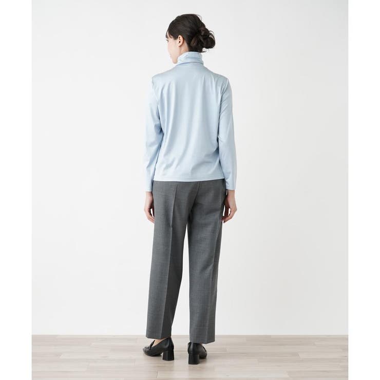 Leilian PLUS HOUSE / レリアンプラスハウス ミドルネックカットソー 刺繍カットソー | Leilian plus house (Women/大きいサイズ
