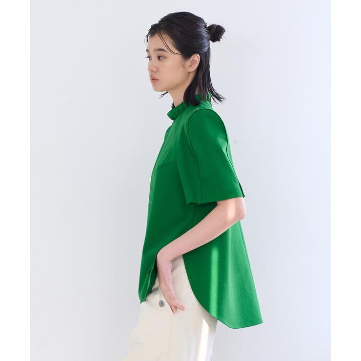 ポンチギャザーネックブラウス[品番：LAVW0008750]｜LANVIN en