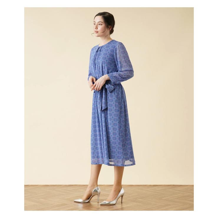 【美品】ROCHAS ロシャス レリアン 襟付きワンピース 美品】ROCHAS ロシャス レリアン 襟付きワンピース ワンピース