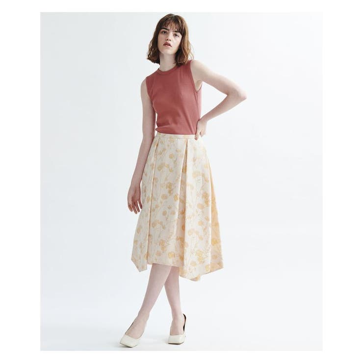 メタリックフラワープリントスカート[品番：LAVW0004152]｜LANVIN en 