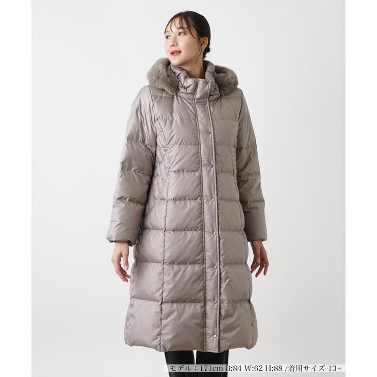 ロング丈ダウンコート[品番：LAVW0018141]｜Leilian PLUS HOUSE
