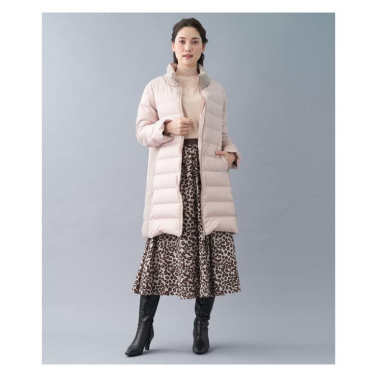 Leilian】 レリアン レディース ボリュームネック ダウンコート ロング