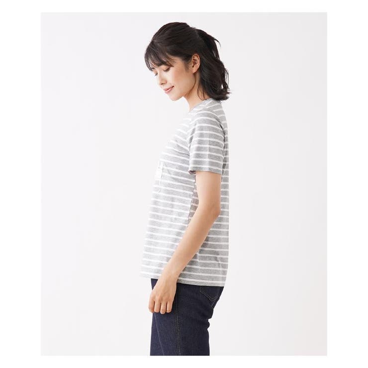 ボーダー×刺繍半袖Tシャツ[品番：LAVW0001266]｜Leilian（レリアン