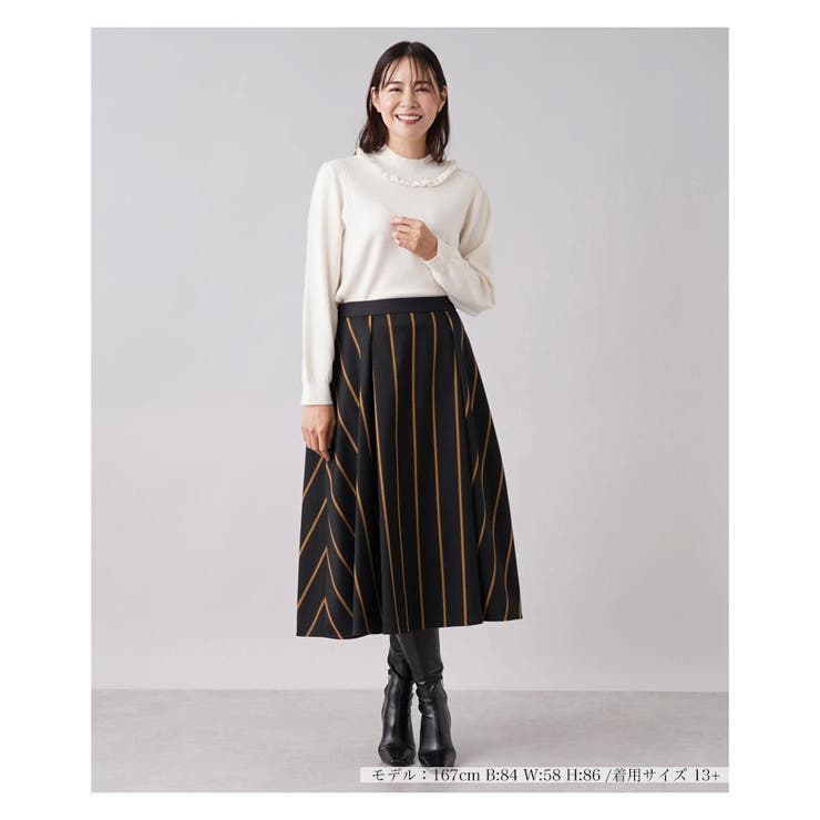 ストライプフレアスカ-ト | Leilian PLUS HOUSE | 詳細画像2