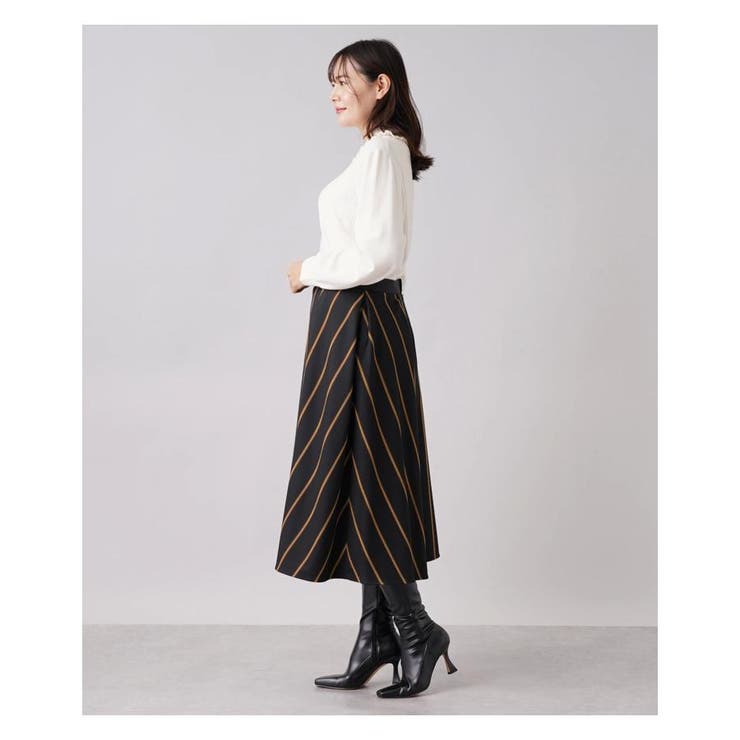 ストライプフレアスカ-ト | Leilian PLUS HOUSE | 詳細画像3