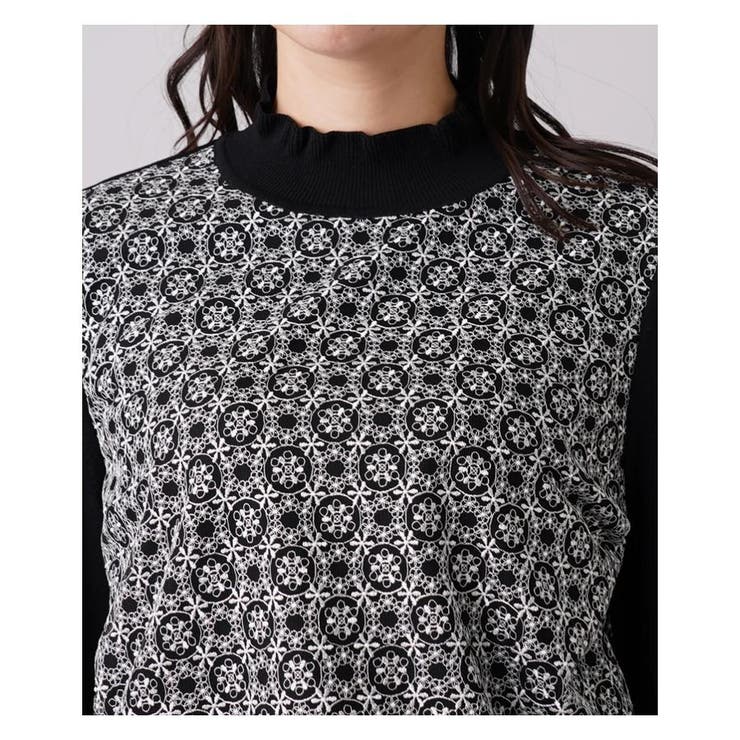 レース刺繍切替ニットプルオーバー | Leilian PLUS HOUSE | 詳細画像13