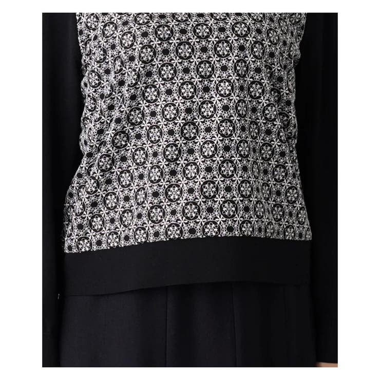 レース刺繍切替ニットプルオーバー | Leilian PLUS HOUSE | 詳細画像16