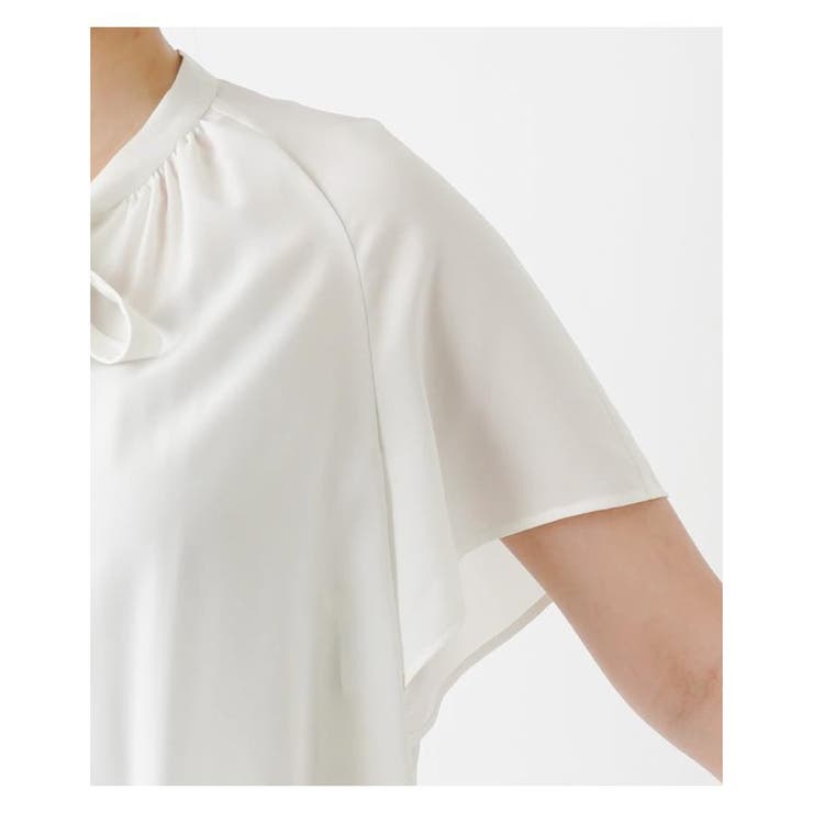 ボウタイ半袖シフォンブラウス | Leilian | 詳細画像14