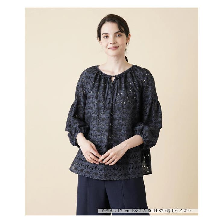 カットワーク刺繍ブラウス[品番：LAVW0009982]｜Leilian（レリアン 