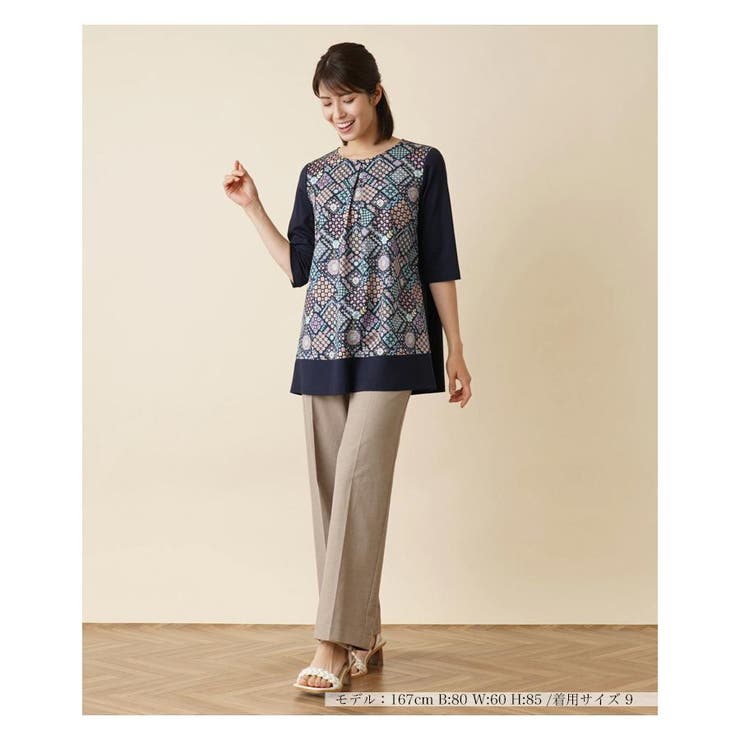 フラワープリント切替チュニック | Leilian PLUS HOUSE | 詳細画像7