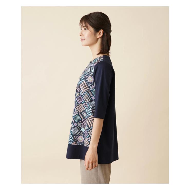 フラワープリント切替チュニック | Leilian PLUS HOUSE | 詳細画像11