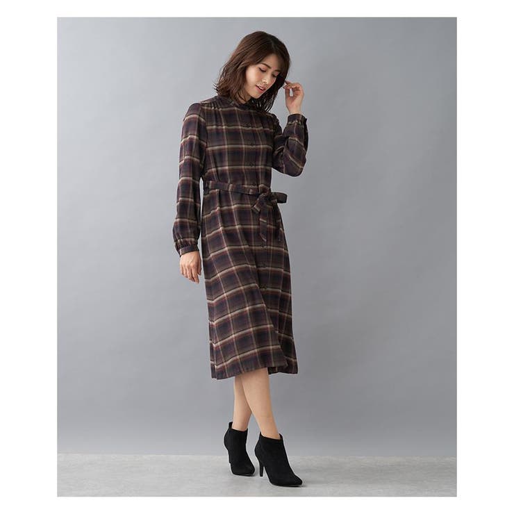 【carnelian】カーネリアン　シャツワンピース チェックシャツ carnelian】カーネリアンシャツワンピース チェックシャツ