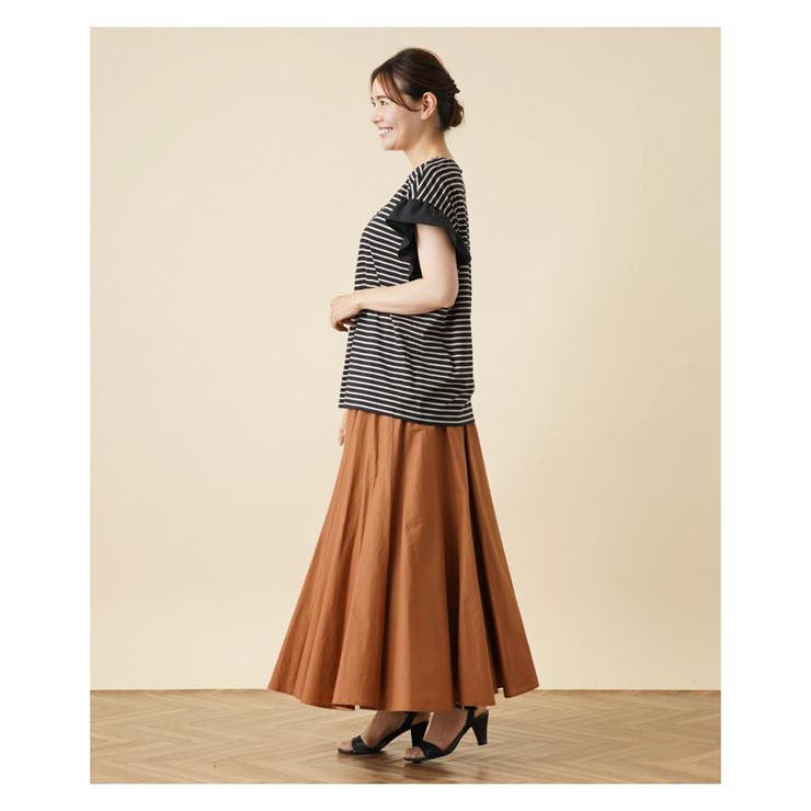 袖切替ボーダーカットソー[品番：LAVW0010522]｜Leilian PLUS HOUSE