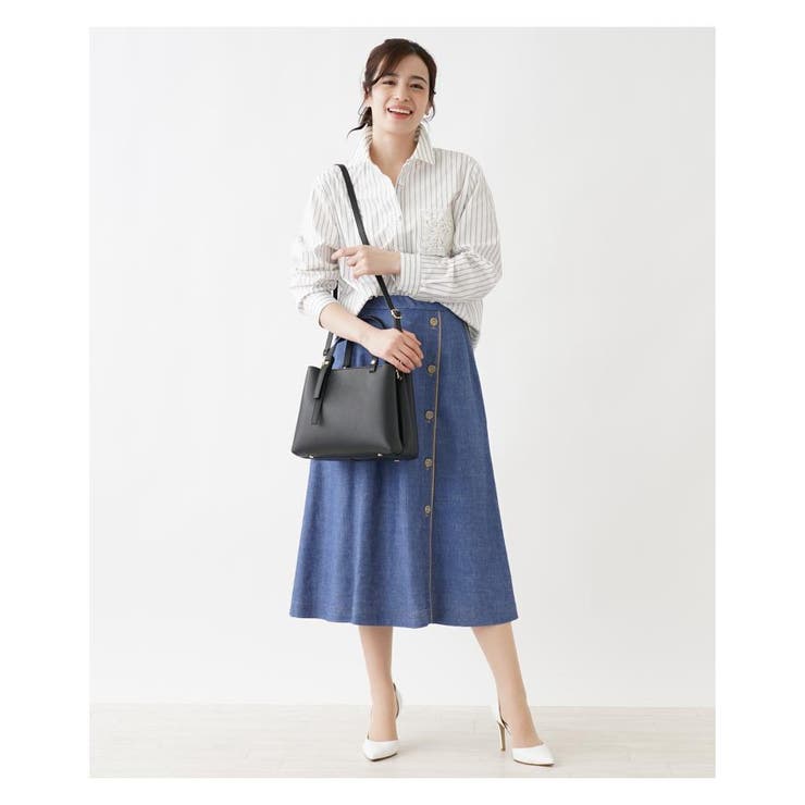 レザー2WAYハンドバッグ[品番：LAVW0006365]｜Leilian PLUS