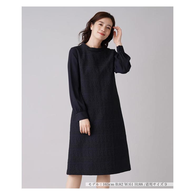 ジャカード切替ハイネックワンピース | Leilian | 詳細画像8