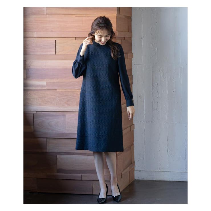 ジャカード切替ハイネックワンピース | Leilian | 詳細画像9