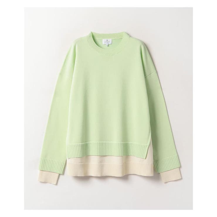 バイカラーレイヤードニット[品番：LAVW0007526]｜LANVIN en