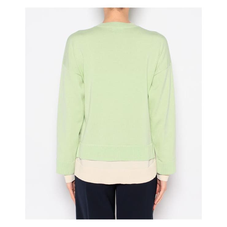 未使用 LANVIN on blue レイヤード バイカラー ニット バイカラーレイヤードニット[品番：LAVW0007526]｜LANVIN en