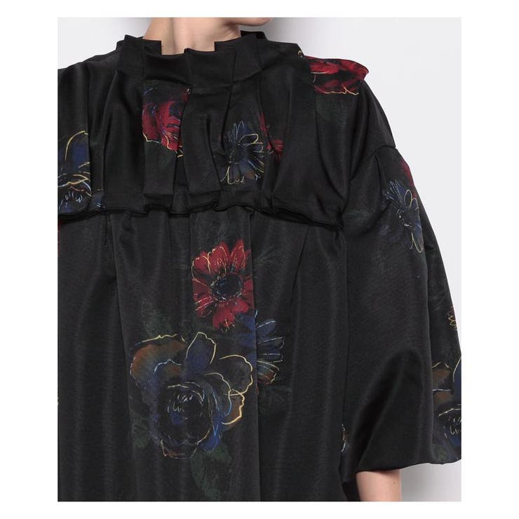 【人気ショップが最安値挑戦！】 LANVIN COLLECTION】ダークフラワープリントブラウス トップス