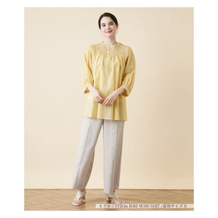 特別提供品】7分袖チュニックブラウス -｜Leilian（レリアン