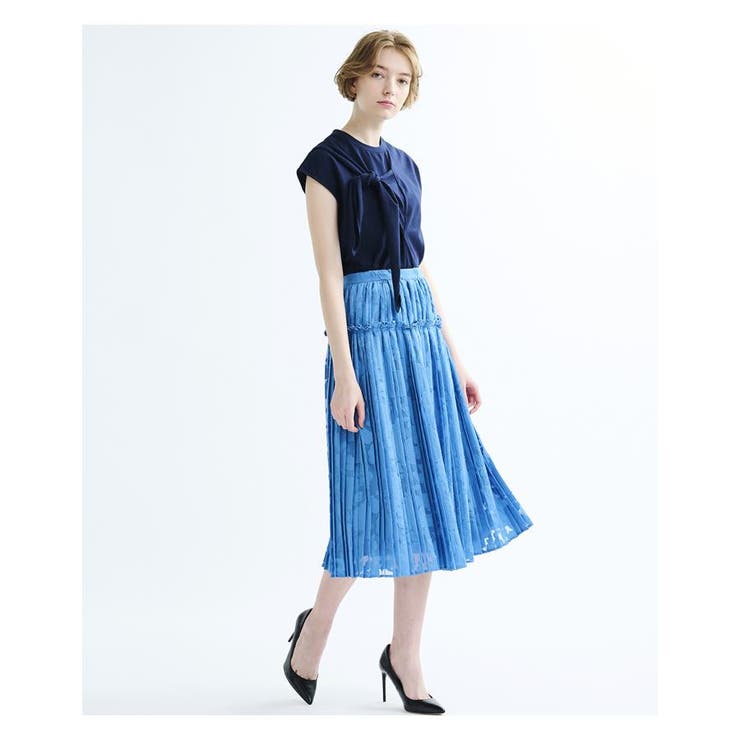 リボンドレープカットソー[品番：LAVW0004195]｜LANVIN en Bleu