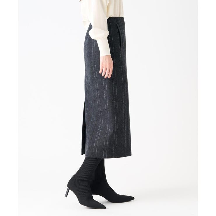 ウールストライプスカート[品番：LAVW0018211]｜LANVIN COLLECTION