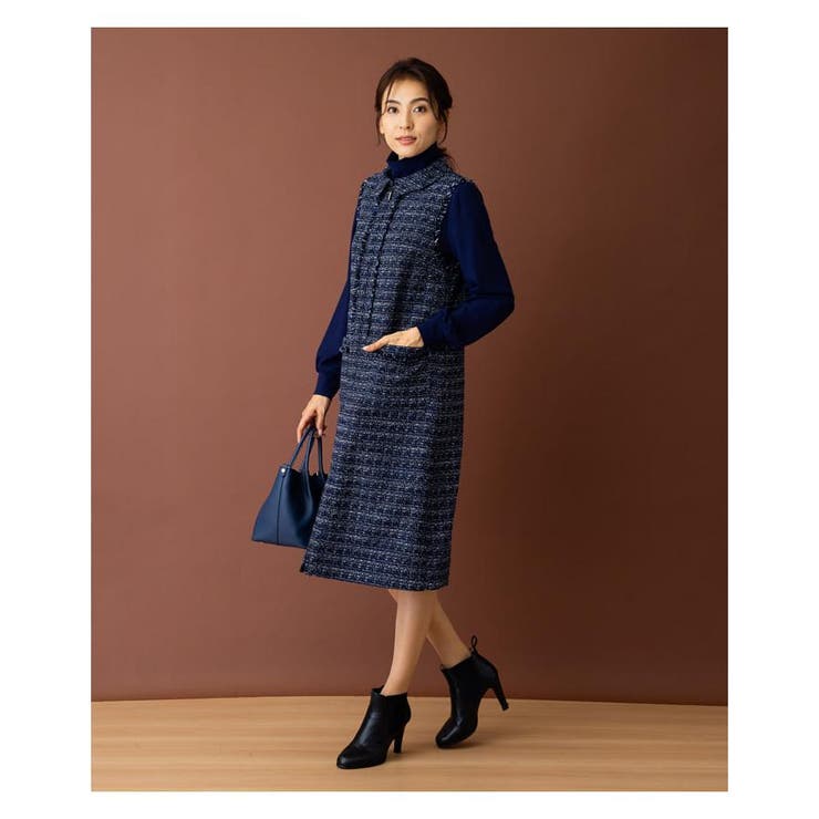 ツイードジャンパースカート[品番：LAVW0012786]｜Leilian（レリアン  