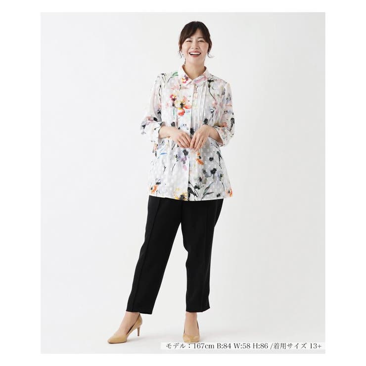 フラワープリントブラウス | Leilian PLUS HOUSE | 詳細画像2