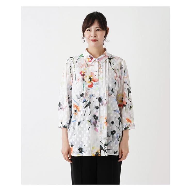 フラワープリントブラウス | Leilian PLUS HOUSE | 詳細画像5