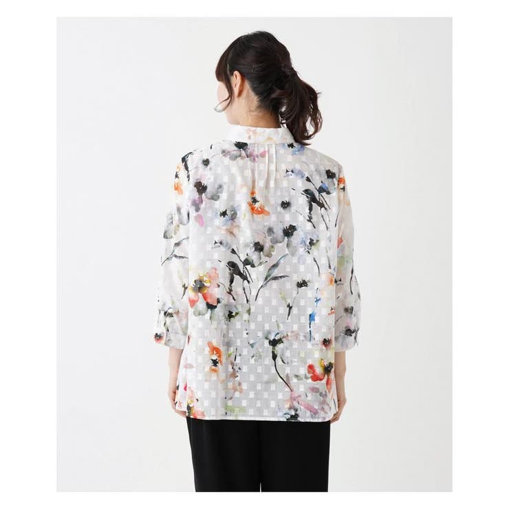 フラワープリントブラウス | Leilian PLUS HOUSE | 詳細画像7