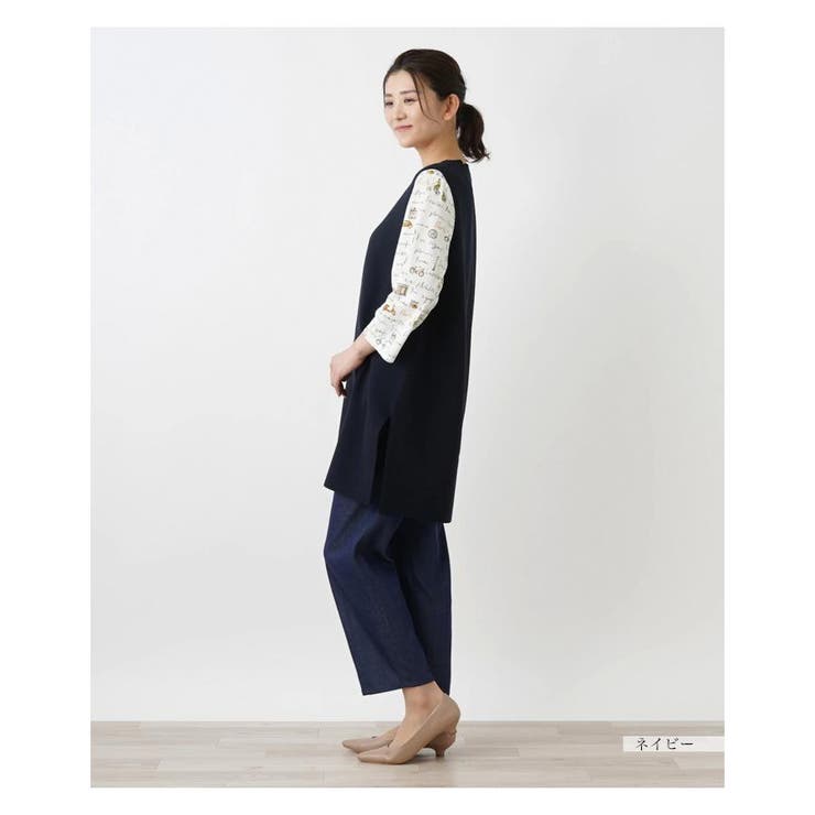 Vネックロングベスト[品番：LAVW0017088]｜Leilian PLUS HOUSE