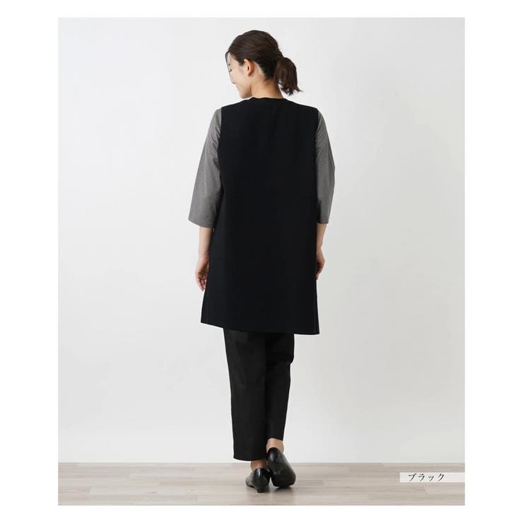 24AW 極美品 レリアン プラスハウス ベスト ジレ 黒 大きいサイズ4L 刺繍ジップベスト【Leilian WHITE LABEL】|レリアン プラス