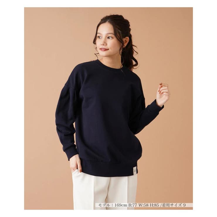 Leilian / レリアン ロゴ入りプルオーバー（クルーネックプルオーバー 
