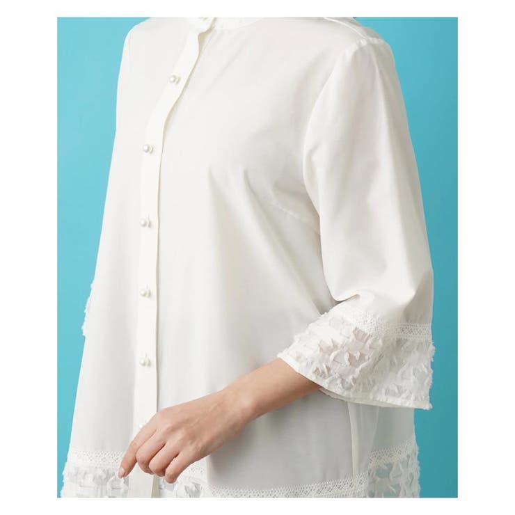 羽織七分袖ブラウス[品番：LAVW0014606]｜Leilian PLUS HOUSE