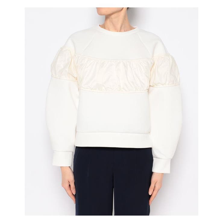 タフタギャザーコンビカットソー[品番：LAVW0007524]｜LANVIN en