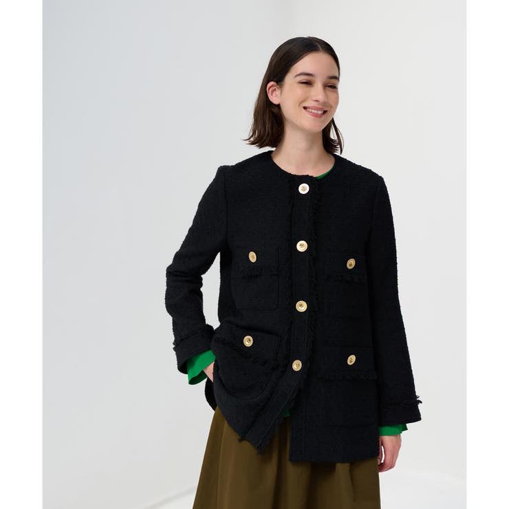 ネップツイードノーカラージャケット[品番：LAVW0013578]｜LANVIN en