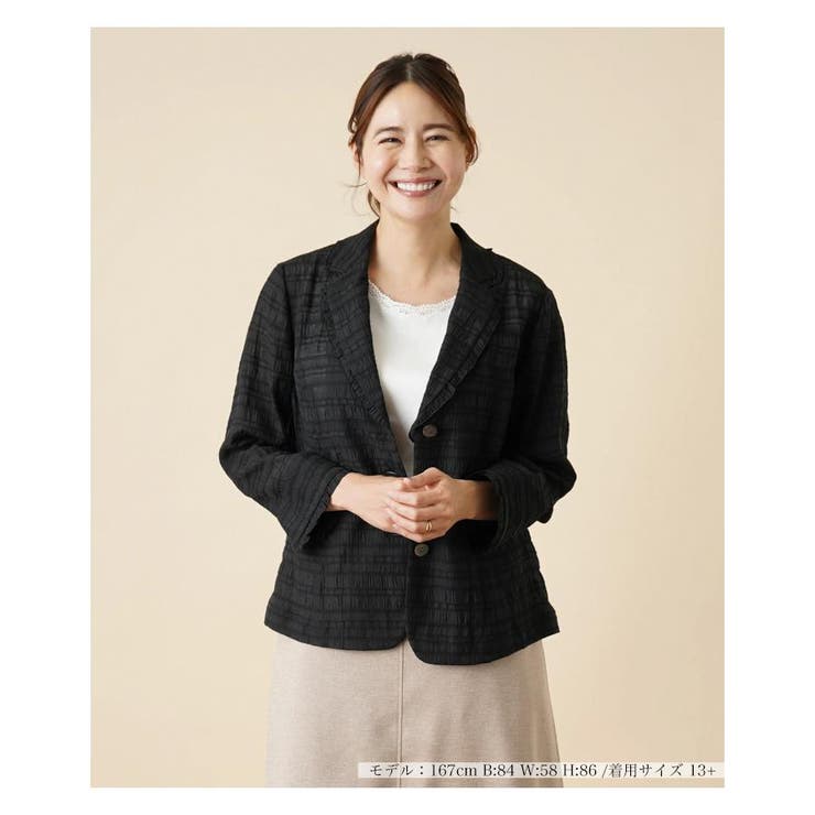 3つボタンジャケット[品番：LAVW0010449]｜Leilian PLUS HOUSE