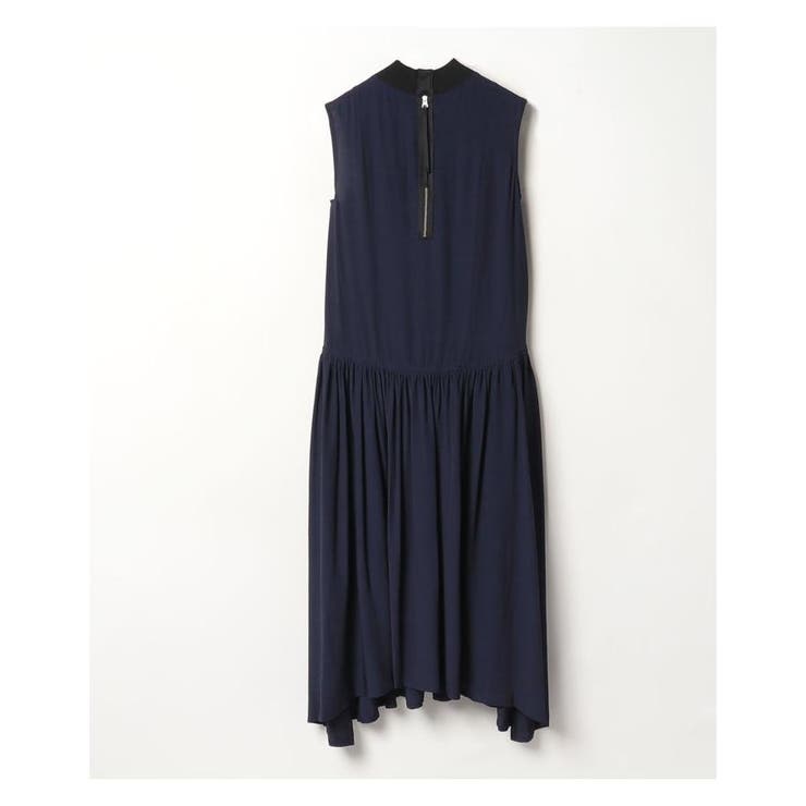 未使用品★ LANVIN フランス製 ネイビー ワンピース L20545 未使用品☆ LANVIN フランス製 ネイビー ワンピース L20545