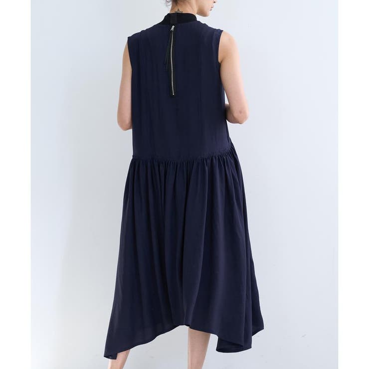 リブネックギャザーワンピース[品番：LAVW0009955]｜LANVIN en