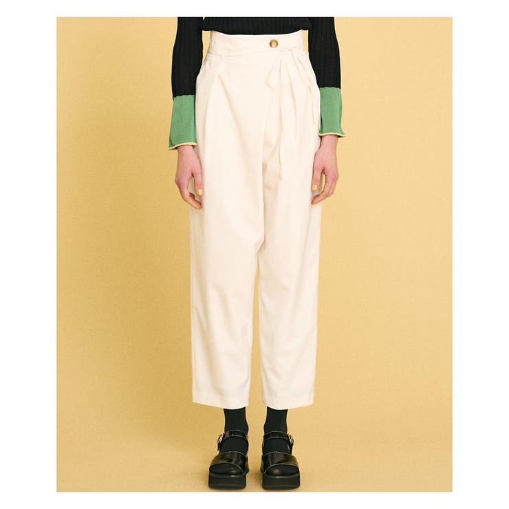 送料無料 通販 ウエストリボンラップパンツ[品番：LAVW0004216]｜LANVIN en パンツ
