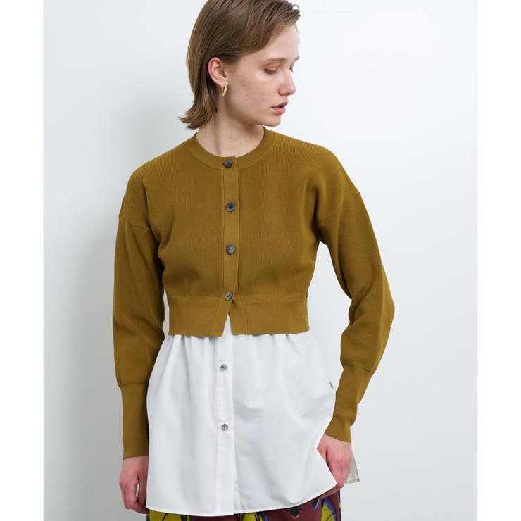 2WAYシャツコンビカーディガン[品番：LAVW0016844]｜LANVIN en Bleu 