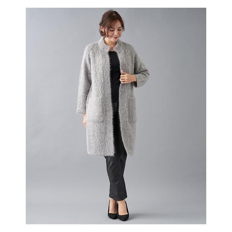 スタンドカラーニットカ-ディガン | Leilian PLUS HOUSE | 詳細画像3