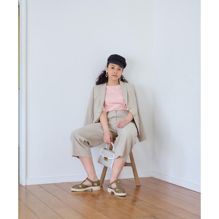 洗える ウエスト伸縮センタープレスパンツ | CARA O CRUZ | 詳細画像26