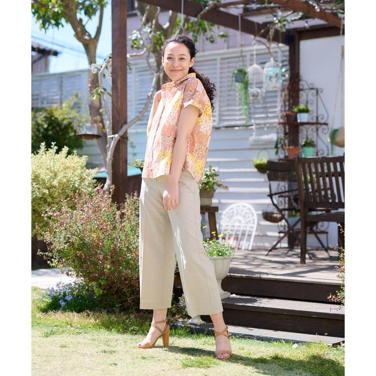 洗える ウエスト伸縮センタープレスパンツ | CARA O CRUZ | 詳細画像31