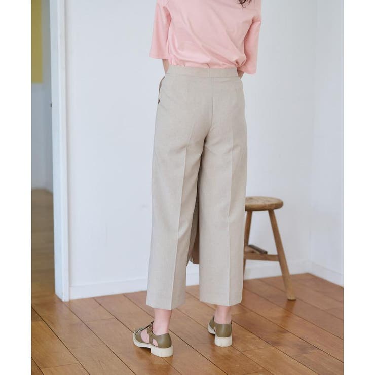 洗える ウエスト伸縮センタープレスパンツ | CARA O CRUZ | 詳細画像17