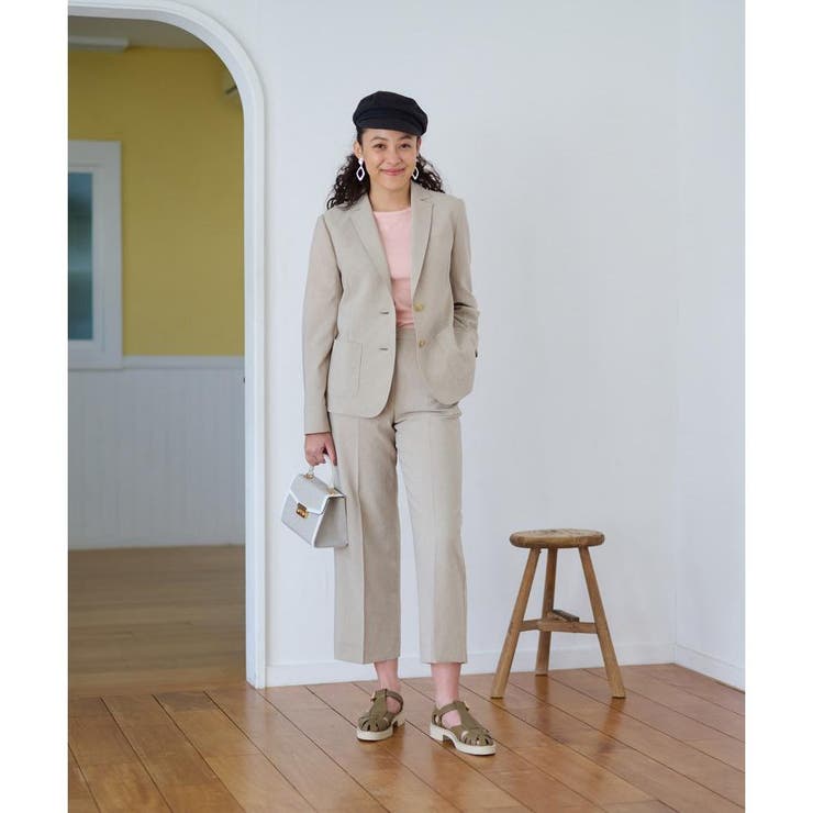 洗える ウエスト伸縮センタープレスパンツ | CARA O CRUZ | 詳細画像21