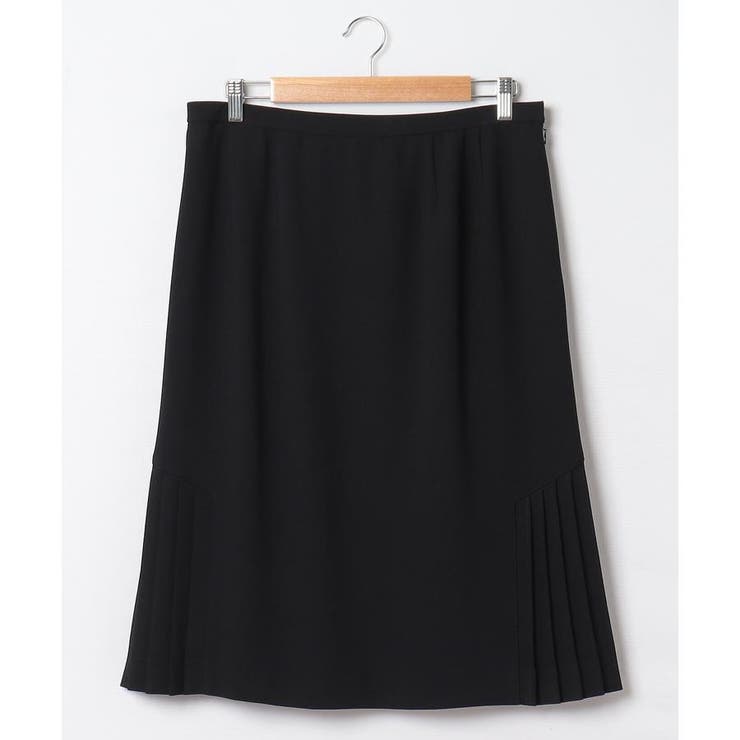 CHANEL サイド ライン ネイビー お洒落 スカート ミディ丈 上品 【公式