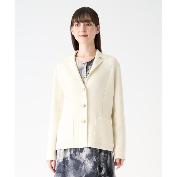 ミラノリブテーラードニットジャケット[品番：LAVW0018223]｜LANVIN