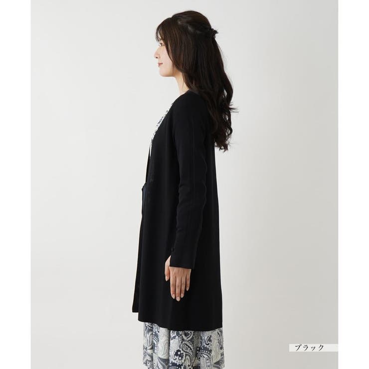 Leilian / レリアン 【店舗人気】ロングカーディガン 店舗人気】ロングカーディガン【Leilian WHITE