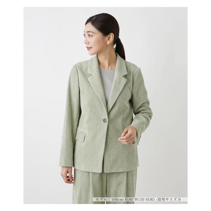 LEILIAN ジャケット 9号 レトロ コーデュロイ